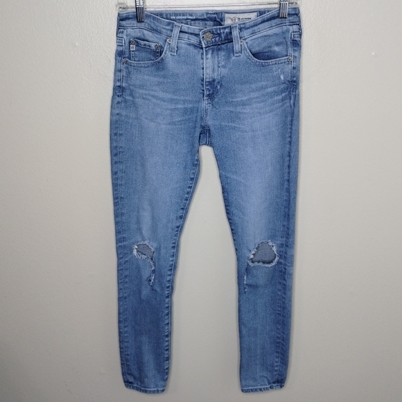 AG ADRIANO GOLDSCHMIED Women's 26x28 Jeans Legging Ankle Skinny USA DISTRESSED - Picture 4 of 10
